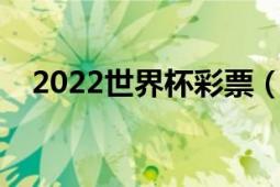 2022世界杯彩票（如何购买世界杯彩票）