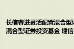 长信睿进灵活配置混合型证券投资基金（建信睿盈灵活配置混合型证券投资基金 建信睿盈灵活配置混合C）