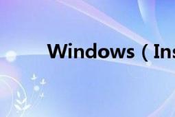 Windows（Installer 3.1是什么）