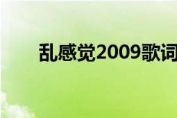 乱感觉2009歌词（《乱感觉》歌词）