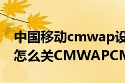 中国移动cmwap设置（网上营业厅中国移动怎么关CMWAPCMNET功能）