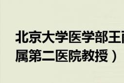 北京大学医学部王雨（王雨 重庆医科大学附属第二医院教授）