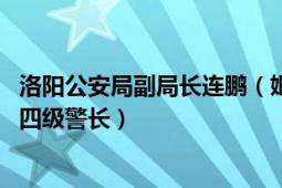 洛阳公安局副局长连鹏（姬鹏飞 洛阳公安处洛阳东站派出所四级警长）