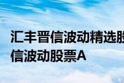 汇丰晋信波动精选股票型证券投资基金汇丰晋信波动股票A