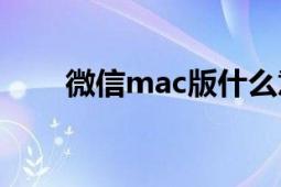 微信mac版什么意思（微信Mac版）