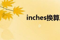 inches换算厘米（Inches）