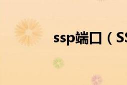 ssp端口（SSP 信令交换点）