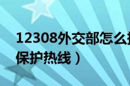 12308外交部怎么拨打（12308 外交部领事保护热线）