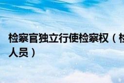 检察官独立行使检察权（检察官 依法行使国家检察权的检察人员）