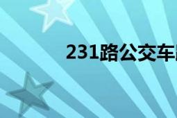 231路公交车路线查询（231）