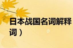 日本战国名词解释（影武者 日本战国历史名词）