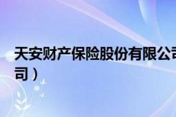 天安财产保险股份有限公司基金（天安财产保险股份有限公司）