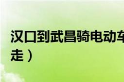 汉口到武昌骑电动车怎么走（汉口到武昌怎么走）