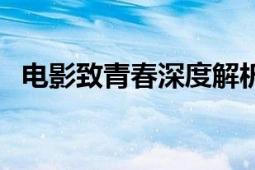 电影致青春深度解析（电影致青春演员表）