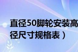 直径50脚轮安装高度一般多高（脚轮安装孔径尺寸规格表）