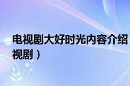 电视剧大好时光内容介绍（大好时光 2015年夏晓昀执导电视剧）