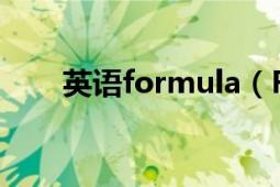 英语formula（FORM 计算机术语）