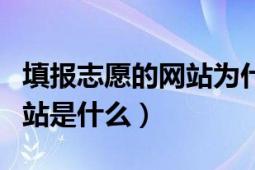 填报志愿的网站为什么进不去（填报志愿的网站是什么）