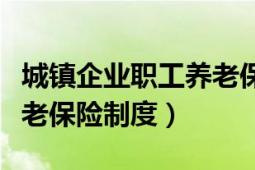 城镇企业职工养老保险制度（城镇职工统一养老保险制度）