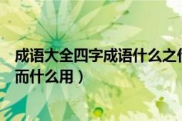 成语大全四字成语什么之什么什么（成语大全四字成语什么而什么用）