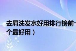 去屑洗发水好用排行榜前十名（去屑洗发水排行榜前十名哪个最好用）