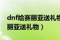 dnf给赛丽亚送礼物有什么用（dnf怎样给赛丽亚送礼物）