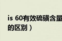 is 60有效硫磺含量（不溶性硫磺is60与is90的区别）