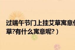 过端午节门上挂艾草寓意什么（为什么端午节要在门上挂艾草?有什么寓意呢?）