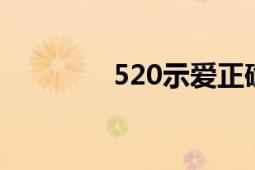 520示爱正确方式（5200）