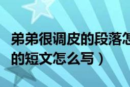 弟弟很调皮的段落怎么写（我的弟弟非常乖巧的短文怎么写）