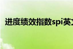 进度绩效指数spi英文全称（SPI 绩效指数）