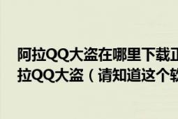 阿拉QQ大盗在哪里下载正版没有病毒没有后门没有木马啊拉QQ大盗（请知道这个软件的高手回答谢谢了）