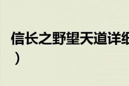 信长之野望天道详细攻略（信长之野望：天道）