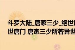 斗罗大陆_唐家三少_绝世唐门小说免费阅读（斗罗大陆II绝世唐门 唐家三少所著异世大陆类玄幻小说）