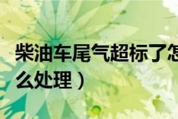 柴油车尾气超标了怎么办（柴油车尾气过大怎么处理）