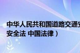 中华人民共和国道路交通安全法（中华人民共和国道路交通安全法 中国法律）