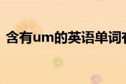 含有um的英语单词有哪些（UM 英文单词）