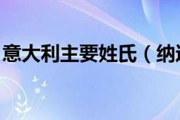 意大利主要姓氏（纳达尔 西班牙、法国姓氏）