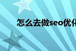 怎么去做seo优化（优化seo怎么做）