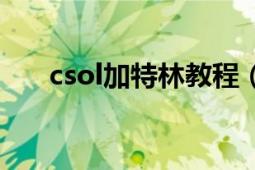 csol加特林教程（csol中加特林详解）