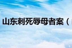 山东刺死辱母者案（山东辱母杀人案的详情）