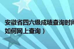 安徽省四六级成绩查询时间2022（全国英语四六级开始成绩如何网上查询）