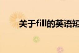 关于fill的英语短语（Fill 英语单词）