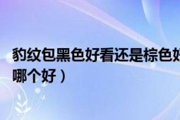 豹纹包黑色好看还是棕色好看（如何挑选豹纹包包,豹纹包包哪个好）