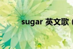 sugar 英文歌（sugar 英语单词）