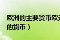 欧洲的主要货币欧元（欧元 欧盟中19个国家的货币）