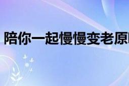 陪你一起慢慢变老原唱（陪你一起慢慢变老）