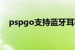 pspgo支持蓝牙耳机么（PSPgo中文网）