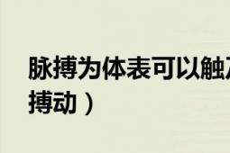 脉搏为体表可以触及的动脉搏动（脉搏 动脉搏动）