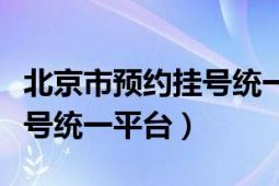 北京市预约挂号统一服务平台（北京市预约挂号统一平台）